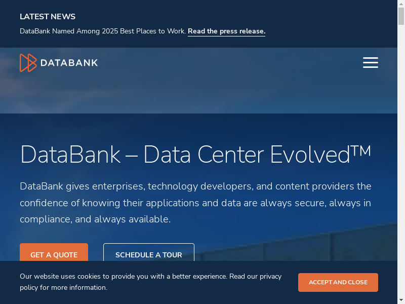 Screenshot of https://databank.com